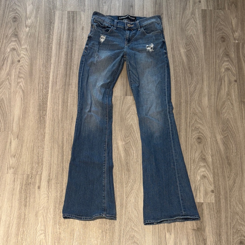 Express Women's Flare Blue Jeans